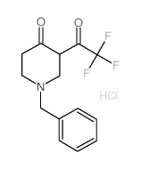 1-Benzyl-3-(2,2,2-trifluoro-acetyl)piperidin-4-one HCl Structure