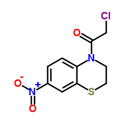 4-(2-Chloroacetyl)-7-nitro-2H-1,4-benzothiazine结构式