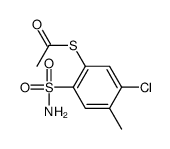S-(5-chloro-4-methyl-2-sulfamoylphenyl) ethanethioate结构式