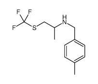 N-(4-Methylbenzyl)-1-[(trifluoromethyl)sulfanyl]-2-propanamine结构式
