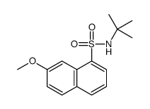 N-tert-butyl-7-methoxynaphthalene-1-sulfonamide结构式
