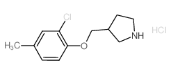 2-Chloro-4-methylphenyl 3-pyrrolidinylmethyl-ether hydrochloride结构式