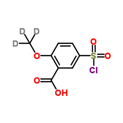 5-(Chlorosulfonyl)-2-[(2H3)methyloxy]benzoic acid Structure