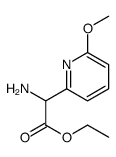 ethyl 2-amino-2-(6-methoxypyridin-2-yl)acetate结构式