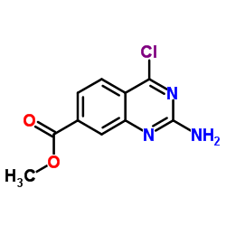 Methyl 2-amino-4-chloro-7-quinazolinecarboxylate structure