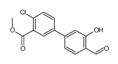 methyl 2-chloro-5-(4-formyl-3-hydroxyphenyl)benzoate结构式