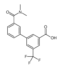 3-[3-(dimethylcarbamoyl)phenyl]-5-(trifluoromethyl)benzoic acid Structure