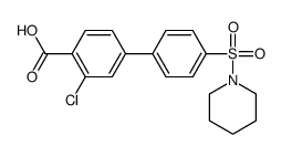 2-chloro-4-(4-piperidin-1-ylsulfonylphenyl)benzoic acid Structure