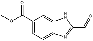 2-Formyl-1H-benzoimidazole-5-carboxylic acid methyl ester Structure