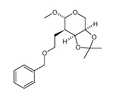 (3aR,6R,7R,7aS)-7-(2-(benzyloxy)ethyl)-6-methoxy-2,2-dimethyltetrahydro-4H-[1,3]dioxolo[4,5-c]pyran结构式