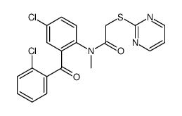 N-[4-chloro-2-(2-chlorobenzoyl)phenyl]-N-methyl-2-pyrimidin-2-ylsulfanylacetamide结构式