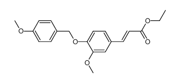 ethyl 3-(3'-methoxy-4'-p-methoxybenzyloxy)phenyl-prop-2(E)-enoate结构式