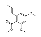 Methyl 2,4-dimethoxy-6-(E-prop-1-enyl)benzoate结构式