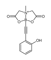 8-((2-hydroxyphenyl)ethynyl)-4-methyl-2,6-dioxohexahydro-84-[1,3,2]oxazaborolo[2,3-b][1,3,2]oxazaborol-4-ium结构式