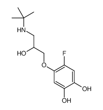 3-(tert-butylamino)-1-(3,4-dihydroxy-6-fluorophenoxy)-2-propanol structure