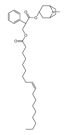 [(2R)-3-[(8-methyl-8-azabicyclo[3.2.1]octan-3-yl)oxy]-3-oxo-2-phenylpropyl] (E)-octadec-9-enoate结构式