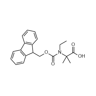 2-((((9H-Fluoren-9-yl)methoxy)carbonyl)(ethyl)amino)-2-methylpropanoicacid structure