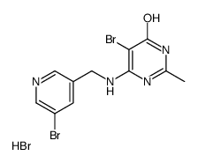 5-bromo-6-[(5-bromopyridin-3-yl)methylamino]-2-methyl-1H-pyrimidin-4-one,hydrobromide结构式