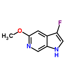 3-Fluoro-5-methoxy-1H-pyrrolo[2,3-c]pyridine结构式