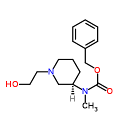 Benzyl [(3R)-1-(2-hydroxyethyl)-3-piperidinyl]methylcarbamate Structure