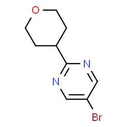 5-Bromo-2-(tetrahydro-2H-pyran-4-yl)pyrimidine structure