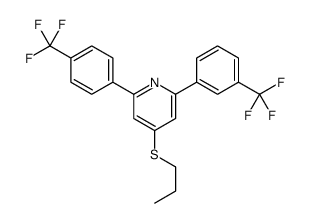 4-propylsulfanyl-2-[3-(trifluoromethyl)phenyl]-6-[4-(trifluoromethyl)phenyl]pyridine结构式