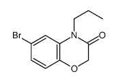 6-Bromo-4-propyl-2H-1,4-benzoxazin-3-one结构式