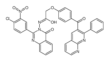 N-[2-(4-chloro-3-nitrophenyl)-4-oxoquinazolin-3-yl]-2-[4-(2-phenyl-1,8-naphthyridine-3-carbonyl)phenoxy]acetamide结构式