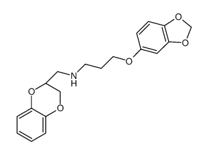 3-(1,3-benzodioxol-5-yloxy)-N-[[(3S)-2,3-dihydro-1,4-benzodioxin-3-yl]methyl]propan-1-amine Structure
