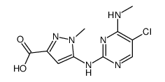 5-(5-chloro-4-(methylamino)pyrimidin-2-ylamino)-1-methyl-1H-pyrazole-3-carboxylic acid结构式