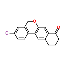 3-Chloro-10,11-dihydro-5H-dibenzo[c,g]chromen-8(9H)-one Structure