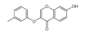 7-hydroxy-3-(3-methylphenoxy)chromen-4-one结构式