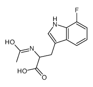 2-acetamido-3-(7-fluoro-1H-indol-3-yl)propanoic acid结构式