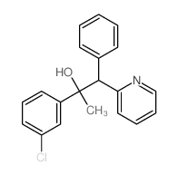 2-Pyridineethanol, a-(3-chlorophenyl)-a-methyl-b-phenyl- Structure