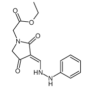 ethyl 2-[2,4-dioxo-3-[(2-phenylhydrazinyl)methylidene]pyrrolidin-1-yl]acetate Structure