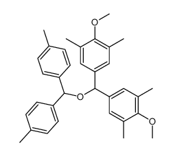 [bis(4-methoxy-3,5-dimethylphenyl)]methyl bis(p-tolyl)methyl ether结构式