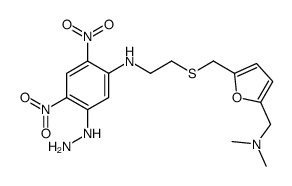 N-[2-[[5-[(dimethylamino)methyl]furan-2-yl]methylsulfanyl]ethyl]-5-hydrazinyl-2,4-dinitroaniline结构式