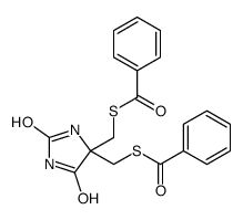 5,5-bis(benzoylsulfanylmethyl)imidazolidine-2,4-dione结构式