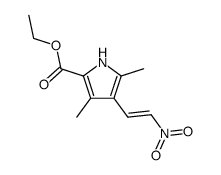 3,5-dimethyl-4-(trans()-2-nitro-vinyl)-pyrrole-2-carboxylic acid ethyl ester Structure