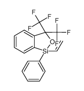 1-Phenyl-3,3-bis-trifluoromethyl-1-vinyl-1,3-dihydro-benzo[c][1,2]oxasilole结构式