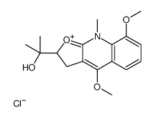 2-(4,8-dimethoxy-9-methyl-2,3-dihydrofuro[2,3-b]quinolin-9-ium-2-yl)propan-2-ol,chloride结构式