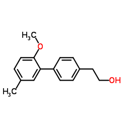2-(2'-Methoxy-5'-methyl-4-biphenylyl)ethanol Structure