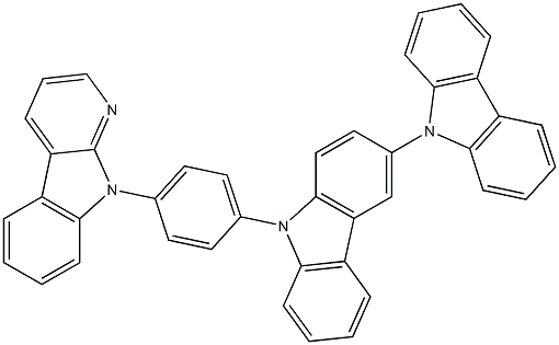 9-(4-(9H -Pyrido[2,3-b]indol-9-yl)phenyl)-9H -3,9'-bicarbazole Structure