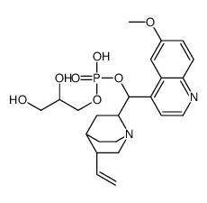 (8alpha,9R)-6'-methoxycinchonan-9-ol, compound with 2,3-dihydroxypropyl (dihydrogen phosphate) (2:1) Structure