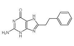 6H-Purin-6-one,2-amino-1,9-dihydro-8-(2-phenylethyl)-结构式