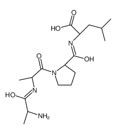 (2S)-2-[[(2S)-1-[(2S)-2-[[(2S)-2-aminopropanoyl]amino]propanoyl]pyrrolidine-2-carbonyl]amino]-4-methylpentanoic acid Structure