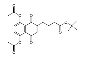 5,8-diacetoxy-2-(3'-carbo-tert-butoxypropyl)-1,4-naphthoquinone结构式