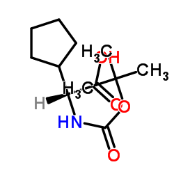 N-(tert-Butoxycarbonyl)-N-cyclopentylglycine structure