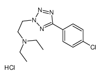 2-[5-(4-chlorophenyl)tetrazol-2-yl]-N,N-diethylethanamine,hydrochloride Structure