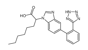 2-[5-[2-(2H-tetrazol-5-yl)phenyl]-1H-benzimidazol-1-yl]octanoic acid Structure